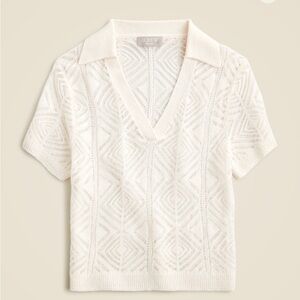 J. Crew Cream Short Sleeve Sweater